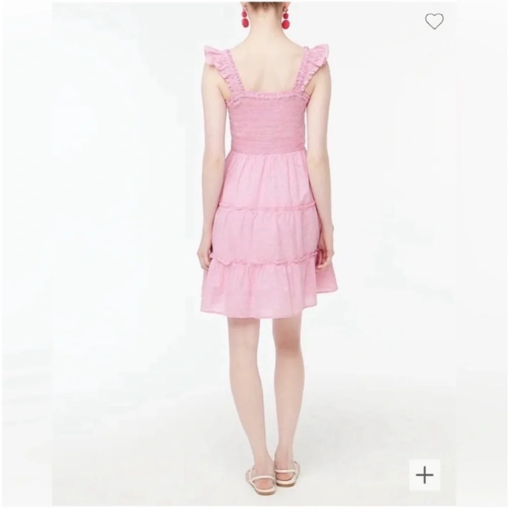 J. Crew Smocked Tiered Mini Dress